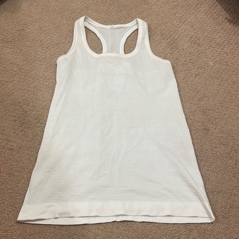 White swiftly tech tank top size 4